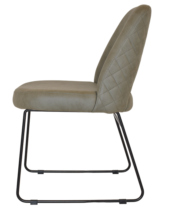 Chair Albury Sled Black - Pelle/Benito