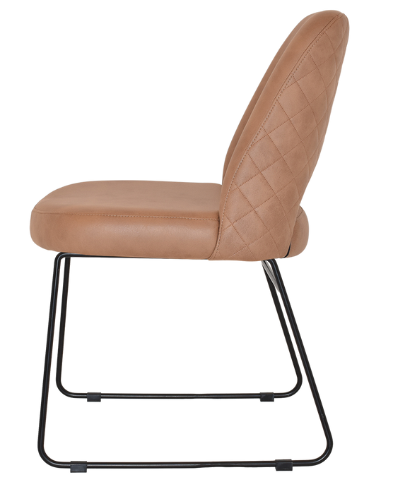 Chair Albury Sled Black - Pelle/Benito