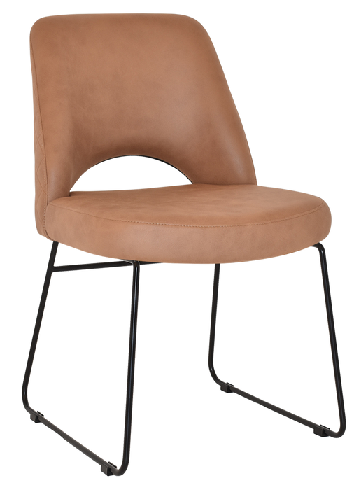 Chair Albury Sled Black - Pelle/Benito