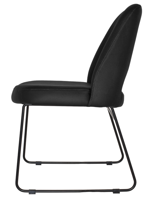 Chair Albury Sled Black - Vinyl