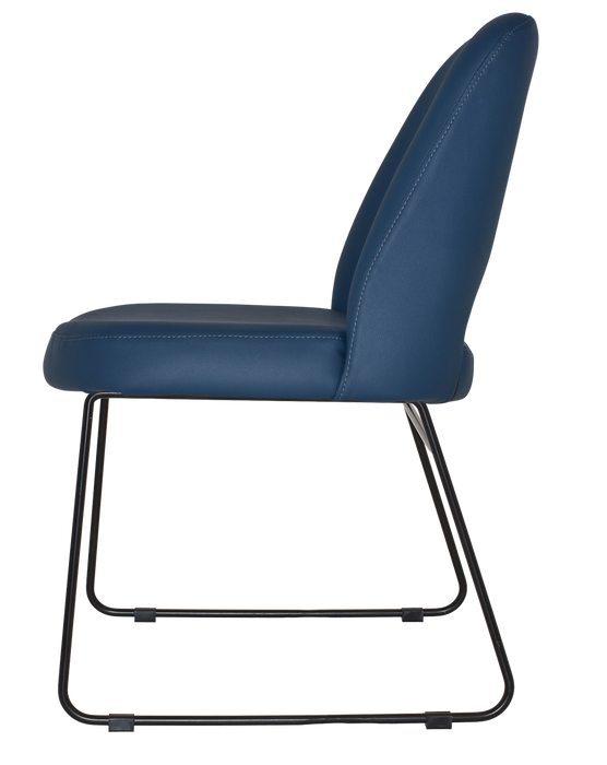 Chair Albury Sled Black - Vinyl