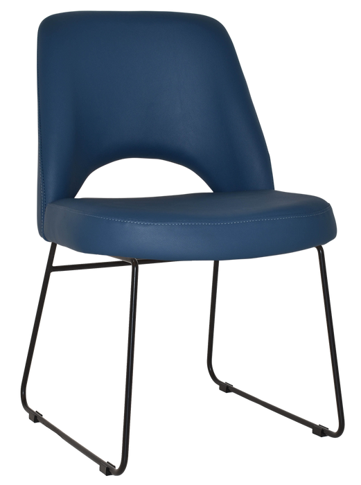 Chair Albury Sled Black - Vinyl