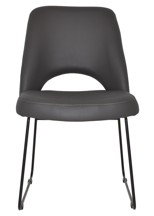 Chair Albury Sled Black - Vinyl