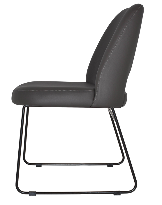 Chair Albury Sled Black - Vinyl