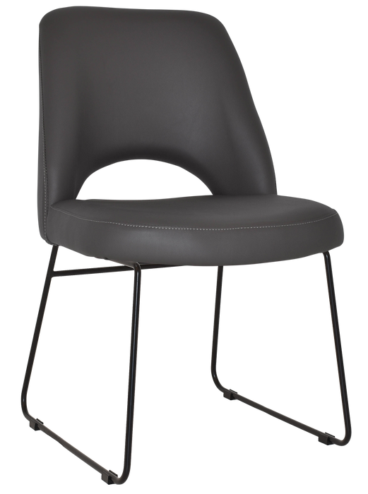 Chair Albury Sled Black - Vinyl