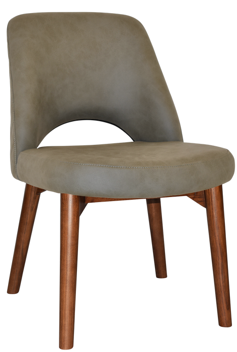 Chair Albury Timber Light Walnut - Pelle/Benito