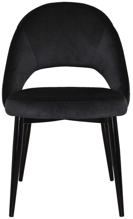 Chair Chevron Metal Black - Regis Charcoal