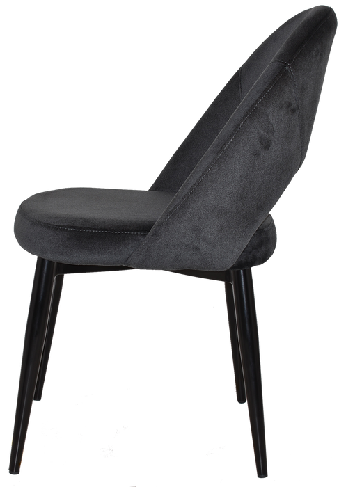 Chair Chevron Metal Black - Regis Charcoal