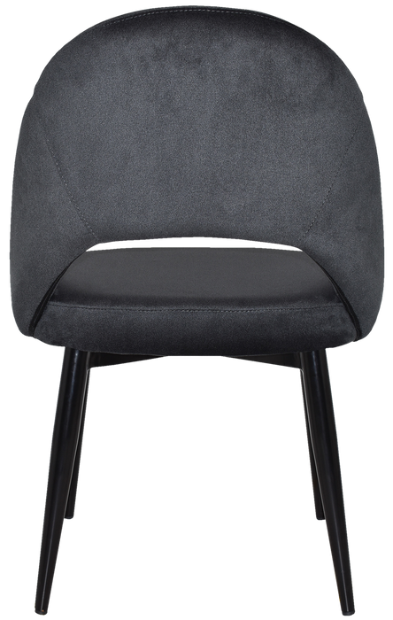 Chair Chevron Metal Black - Regis Charcoal