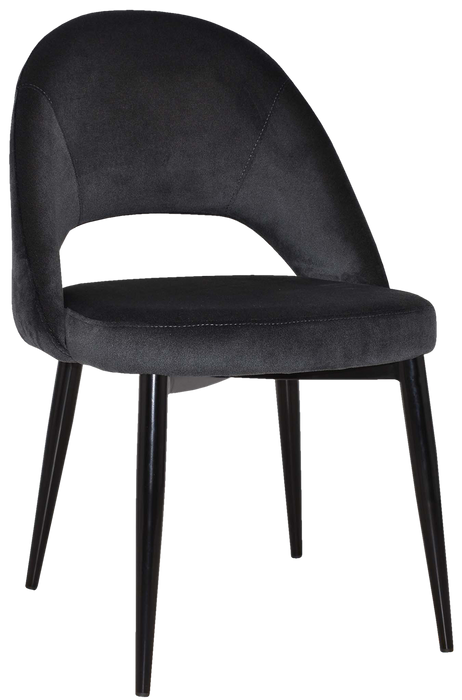 Chair Chevron Metal Black - Regis Charcoal