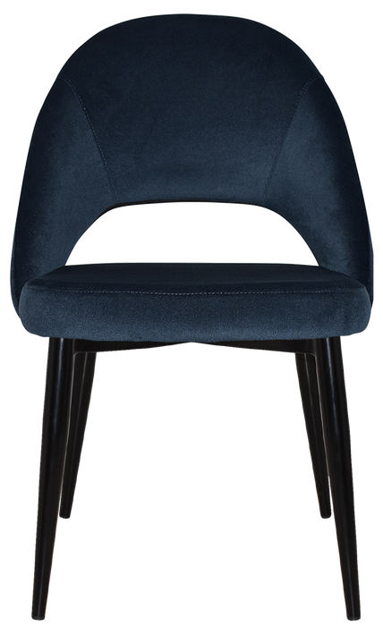 Chair Chevron Metal Black - Regis Navy