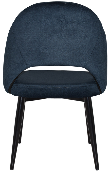 Chair Chevron Metal Black - Regis Navy