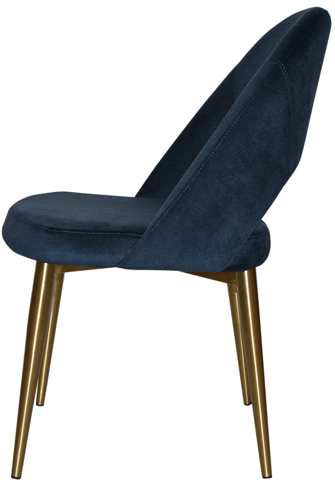 Chair Chevron Metal (Slim) Brass - Regis Navy