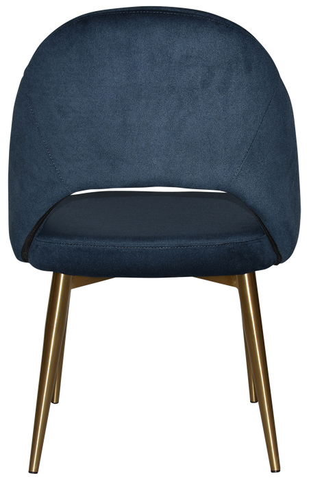 Chair Chevron Metal (Slim) Brass - Regis Navy