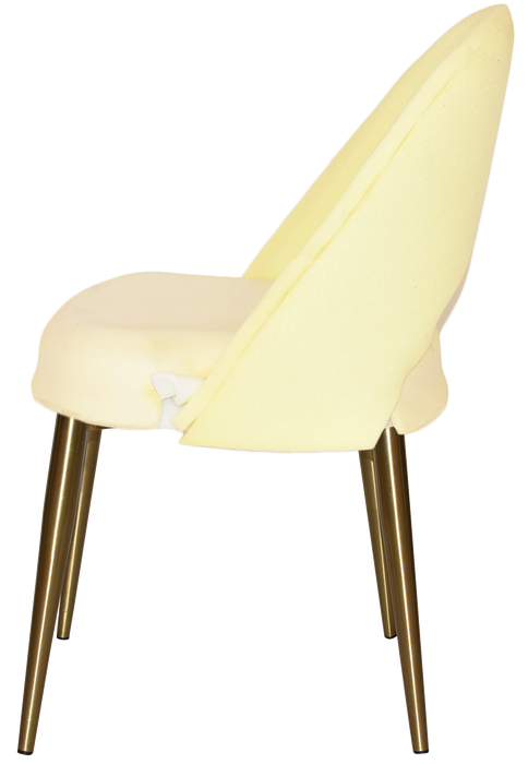 Chair Chevron Metal (Slim) Brass - Unupholstered