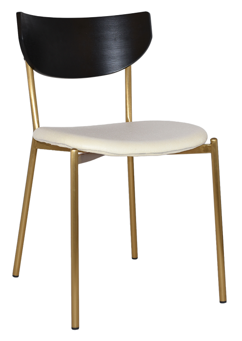 Chair Marco Brass - Black - Unupholstered