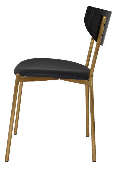 Chair Marco Brass - Black - Vinyl Black