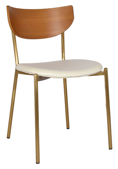 Chair Marco Brass - Light Oak - Unupholstered