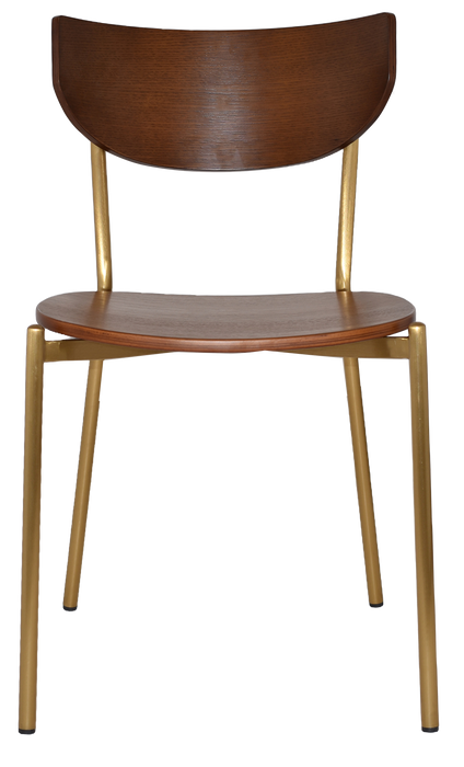 Chair Marco Brass - Light Walnut (Seat And Back)