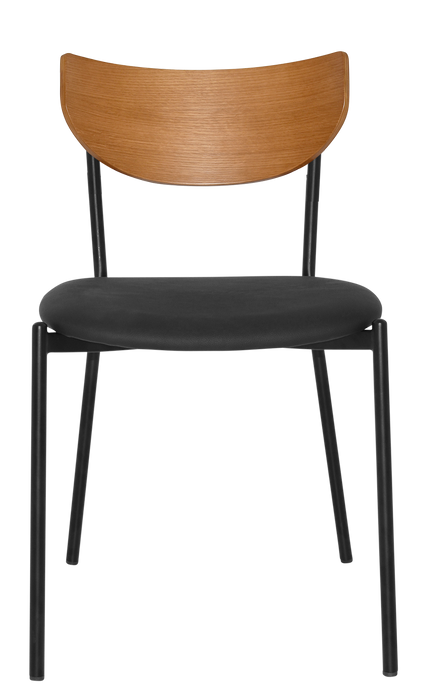 Chair Marco Light Oak - Vinyl Black