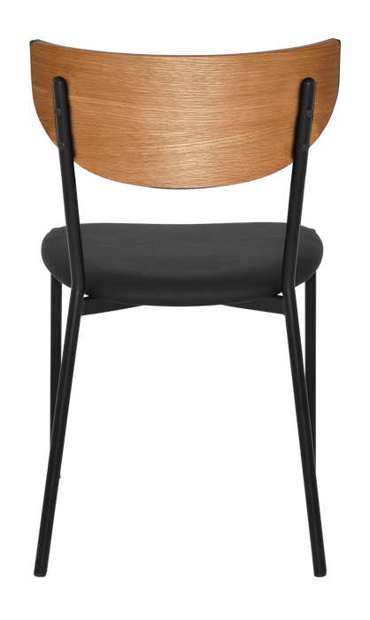 Chair Marco Light Oak - Vinyl Black