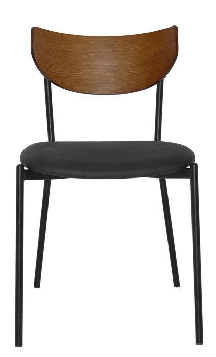 Chair Marco Light Walnut - Vinyl Black