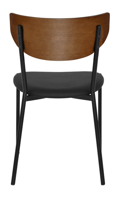 Chair Marco Light Walnut - Vinyl Black