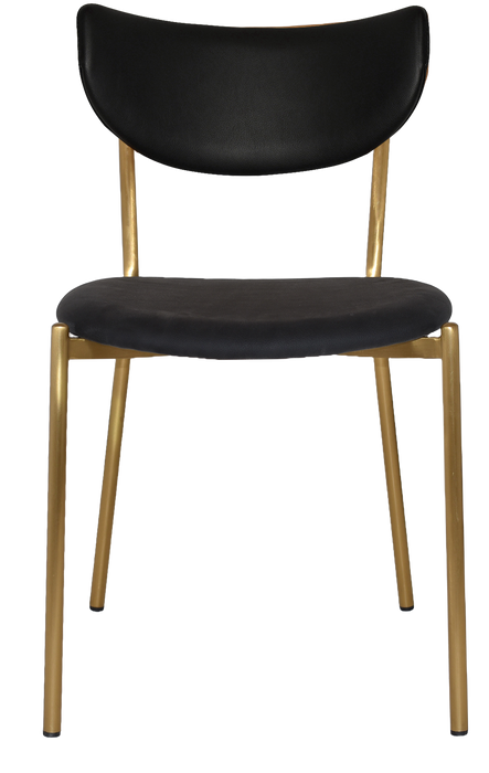 Chair Marco Brass Vinyl Black (Back & Seat)