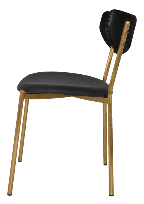 Chair Marco Brass Vinyl Black (Back & Seat)