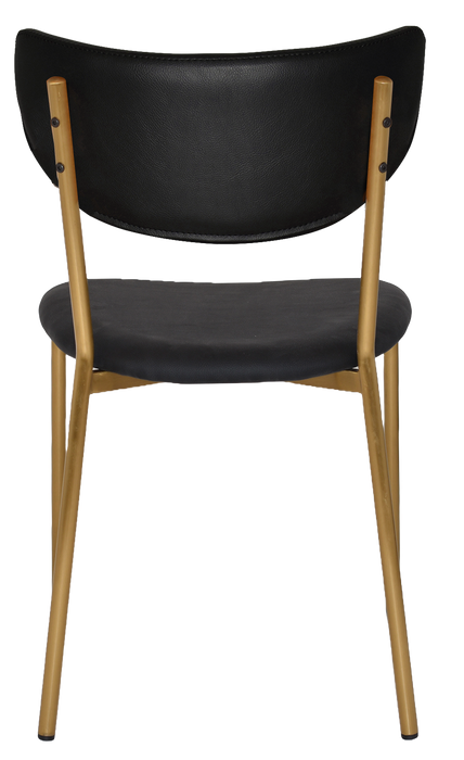 Chair Marco Brass Vinyl Black (Back & Seat)