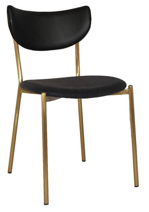 Chair Marco Brass Vinyl Black (Back & Seat)