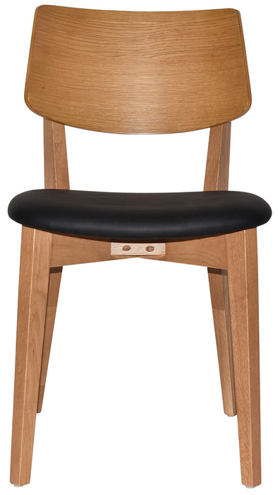 Chair Phoenix Light Oak - Vinyl Black