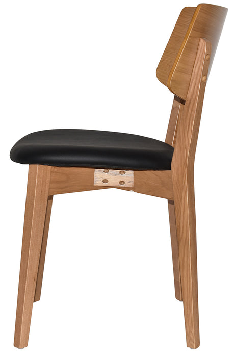 Chair Phoenix Light Oak - Vinyl Black