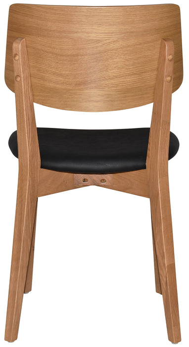 Chair Phoenix Light Oak - Vinyl Black