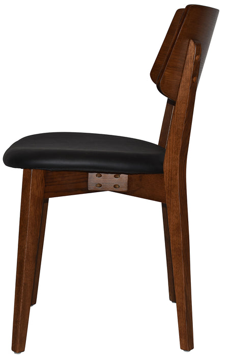 Chair Phoenix Light Walnut - Vinyl Black