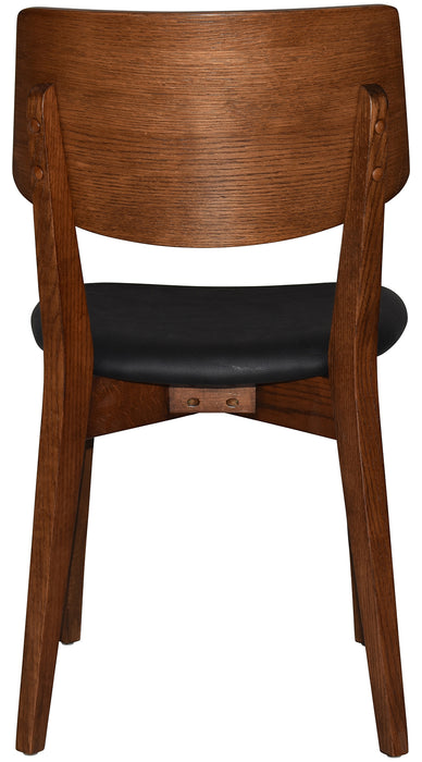 Chair Phoenix Light Walnut - Vinyl Black