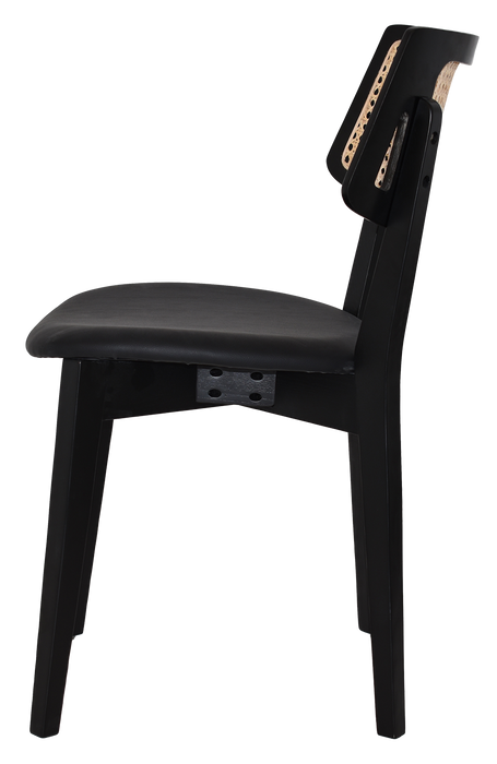 Chair Phoenix Rattan Black - Vinyl Black