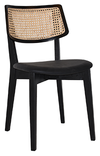 Chair Phoenix Rattan Black - Vinyl Black