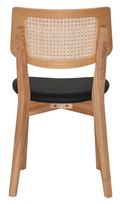 Chair Phoenix Rattan Natural - Vinyl Black