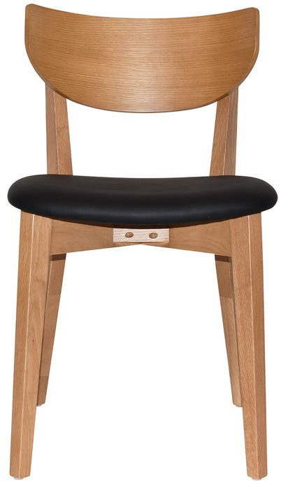 Chair Rialto Light Oak - Vinyl Black