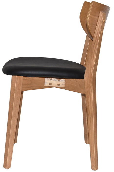 Chair Rialto Light Oak - Vinyl Black