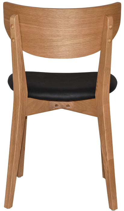 Chair Rialto Light Oak - Vinyl Black