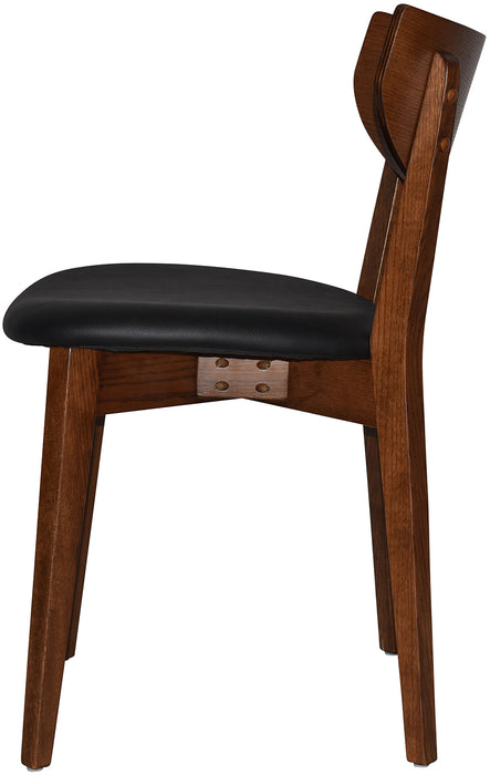 Chair Rialto Light Walnut - Vinyl Black