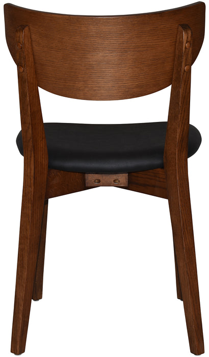 Chair Rialto Light Walnut - Vinyl Black