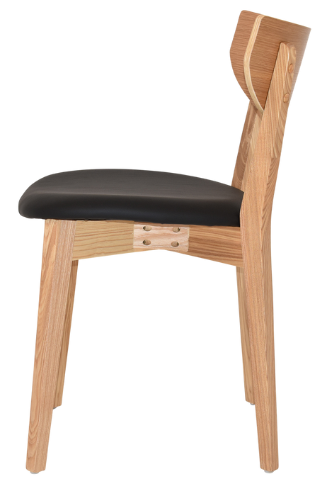 Chair Rialto Natural - Vinyl Black