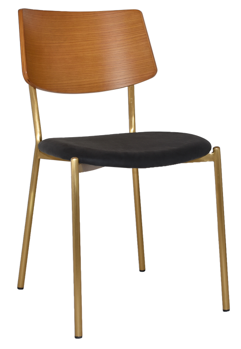 Chair Texas Brass - Light Oak - Vinyl Black