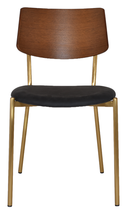 Chair Texas Brass - Light Walnut - Vinyl Black