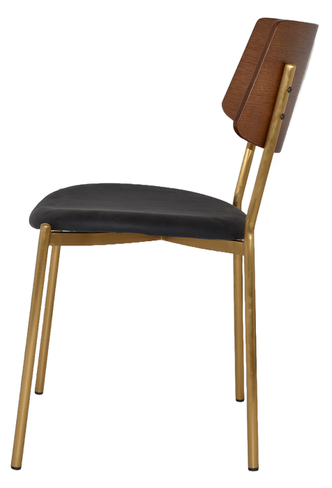 Chair Texas Brass - Light Walnut - Vinyl Black