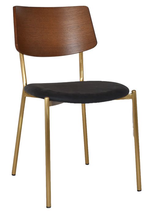 Chair Texas Brass - Light Walnut - Vinyl Black