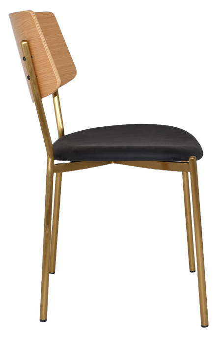 Chair Texas Brass - Natural - Vinyl Black